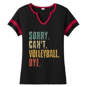 Sorry Cant Volleyball Bye Retro Volleyball Sayings Men Women Ladies Halftime Notch Neck Tee