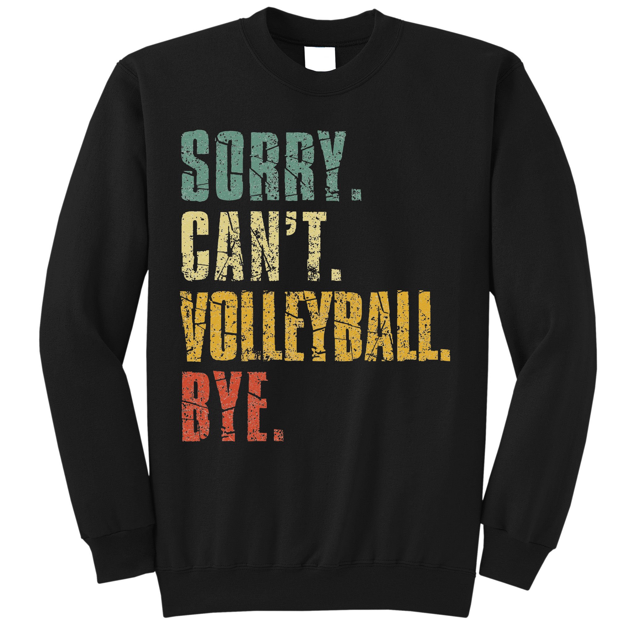 Sorry Cant Volleyball Bye Retro Volleyball Sayings Men Women Sweatshirt