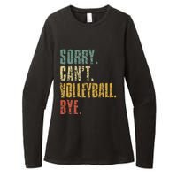 Sorry Cant Volleyball Bye Retro Volleyball Sayings Men Women Womens CVC Long Sleeve Shirt