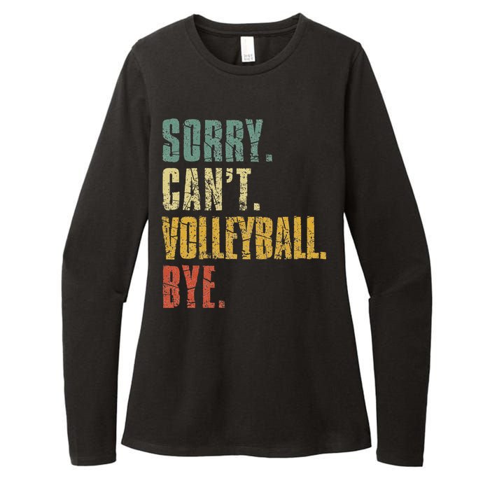 Sorry Cant Volleyball Bye Retro Volleyball Sayings Men Women Womens CVC Long Sleeve Shirt