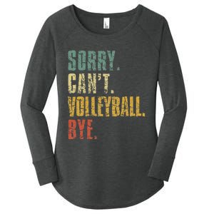 Sorry Cant Volleyball Bye Retro Volleyball Sayings Men Women Women's Perfect Tri Tunic Long Sleeve Shirt