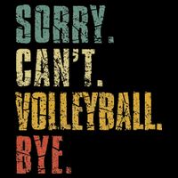Sorry Cant Volleyball Bye Retro Volleyball Sayings Men Women Flatbill Hat