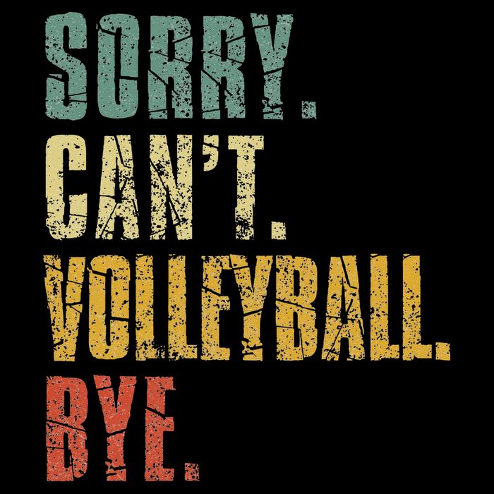 Sorry Cant Volleyball Bye Retro Volleyball Sayings Men Women Flatbill Hat