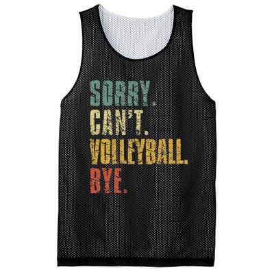 Sorry Cant Volleyball Bye Retro Volleyball Sayings Men Women Mesh Reversible Basketball Jersey Tank