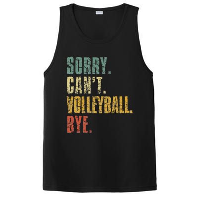 Sorry Cant Volleyball Bye Retro Volleyball Sayings Men Women PosiCharge Competitor Tank