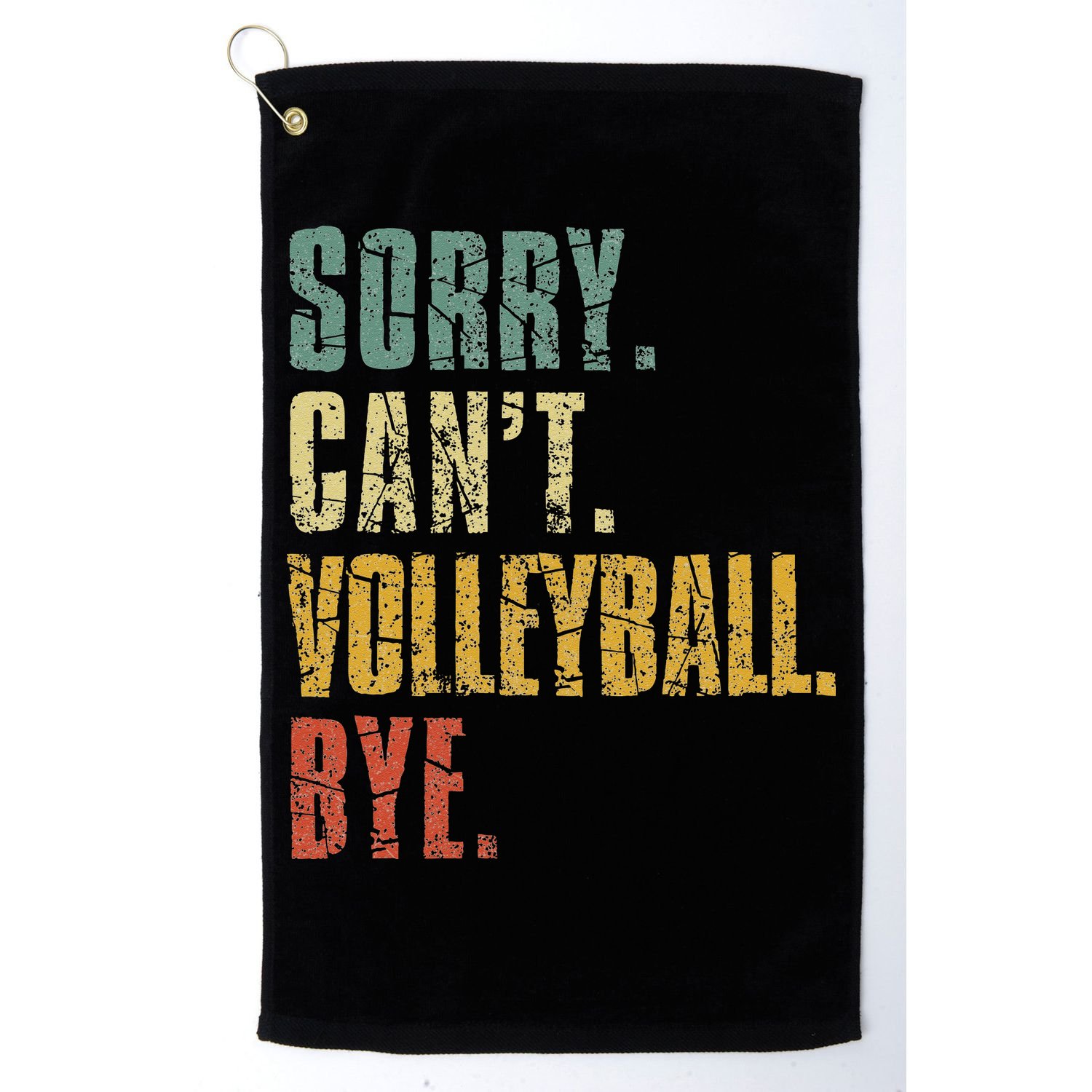 Sorry Cant Volleyball Bye Retro Volleyball Sayings Men Women Golf Towel