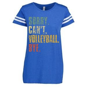 Sorry Cant Volleyball Bye Retro Volleyball Sayings Men Women Enza Ladies Jersey Football T-Shirt