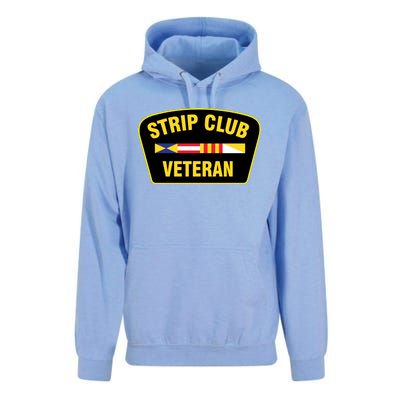 Strip Club Veteran Funny Joke Club Badge Emblem Humor Graphic Unisex Surf Hoodie