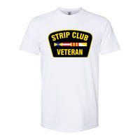 Strip Club Veteran Funny Joke Club Badge Emblem Humor Graphic Softstyle® CVC T-Shirt