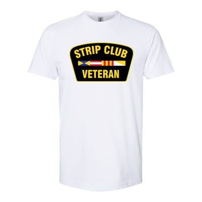 Strip Club Veteran Funny Joke Club Badge Emblem Humor Graphic Softstyle® CVC T-Shirt