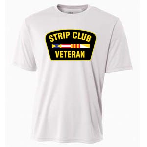 Strip Club Veteran Funny Joke Club Badge Emblem Humor Graphic Cooling Performance Crew T-Shirt