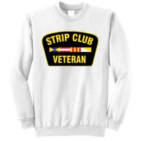 Strip Club Veteran Funny Joke Club Badge Emblem Humor Graphic Sweatshirt