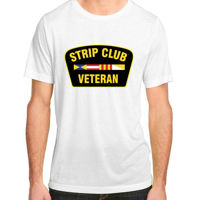 Strip Club Veteran Funny Joke Club Badge Emblem Humor Graphic Adult ChromaSoft Performance T-Shirt