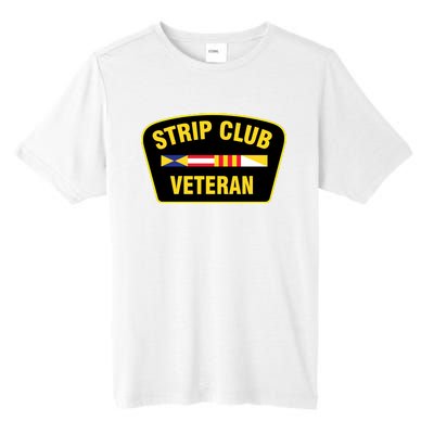 Strip Club Veteran Funny Joke Club Badge Emblem Humor Graphic Tall Fusion ChromaSoft Performance T-Shirt