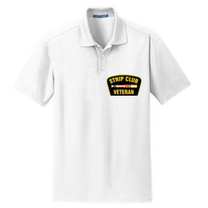 Strip Club Veteran Funny Joke Club Badge Emblem Humor Graphic Dry Zone Grid Polo