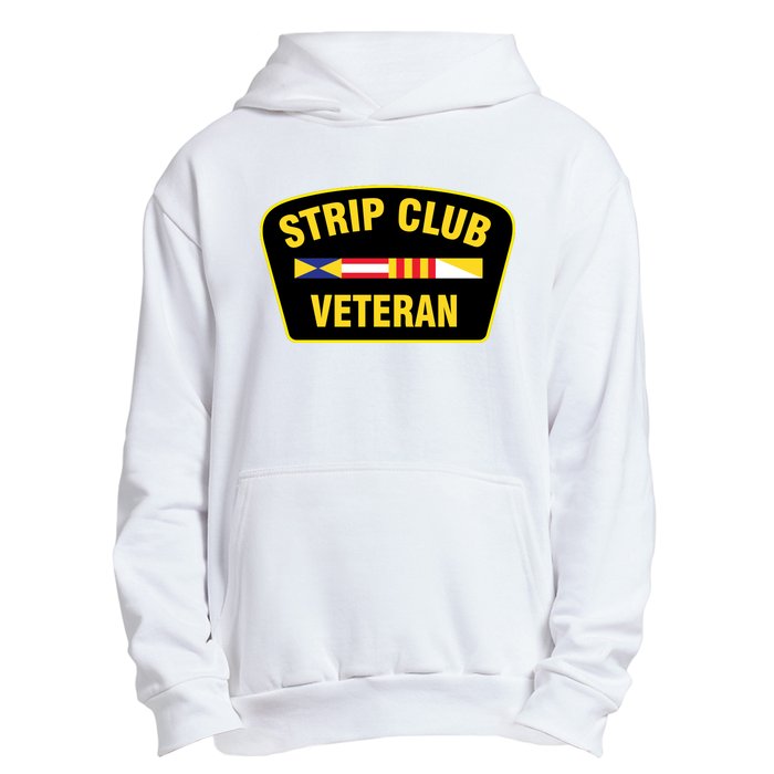 Strip Club Veteran Funny Joke Club Badge Emblem Humor Graphic Urban Pullover Hoodie