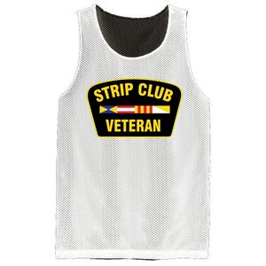 Strip Club Veteran Funny Joke Club Badge Emblem Humor Graphic Mesh Reversible Basketball Jersey Tank