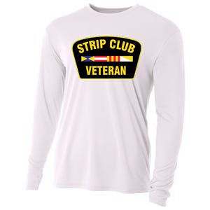 Strip Club Veteran Funny Joke Club Badge Emblem Humor Graphic Cooling Performance Long Sleeve Crew