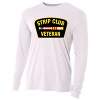 Strip Club Veteran Funny Joke Club Badge Emblem Humor Graphic Cooling Performance Long Sleeve Crew