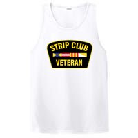 Strip Club Veteran Funny Joke Club Badge Emblem Humor Graphic PosiCharge Competitor Tank