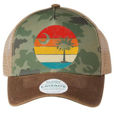 South Carolina Vintage State Flag Palmetto Moon SC Pride Legacy Tie Dye Trucker Hat