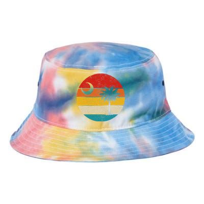 South Carolina Vintage State Flag Palmetto Moon SC Pride Tie Dye Newport Bucket Hat