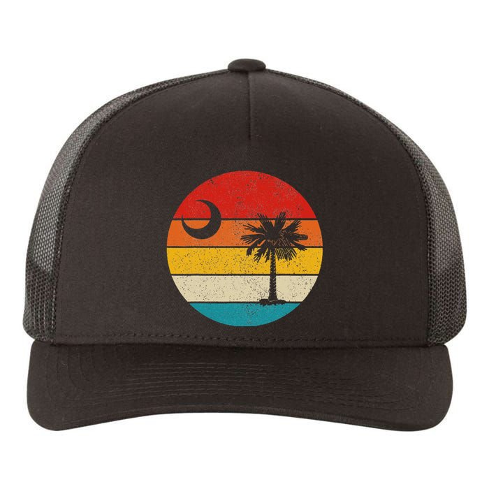 South Carolina Vintage State Flag Palmetto Moon SC Pride Yupoong Adult 5-Panel Trucker Hat