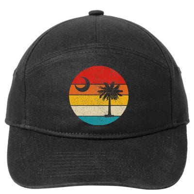 South Carolina Vintage State Flag Palmetto Moon SC Pride 7-Panel Snapback Hat