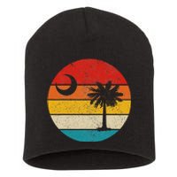 South Carolina Vintage State Flag Palmetto Moon SC Pride Short Acrylic Beanie