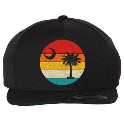 South Carolina Vintage State Flag Palmetto Moon SC Pride Wool Snapback Cap