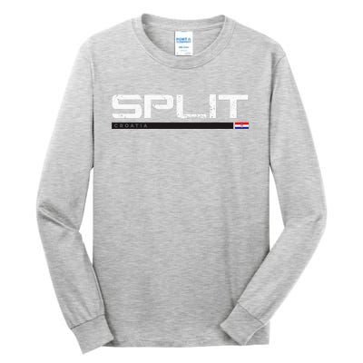 Split Croatia Vintage Retro Tall Long Sleeve T-Shirt