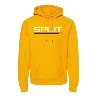 Split Croatia Vintage Retro Premium Hoodie