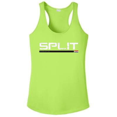 Split Croatia Vintage Retro Ladies PosiCharge Competitor Racerback Tank