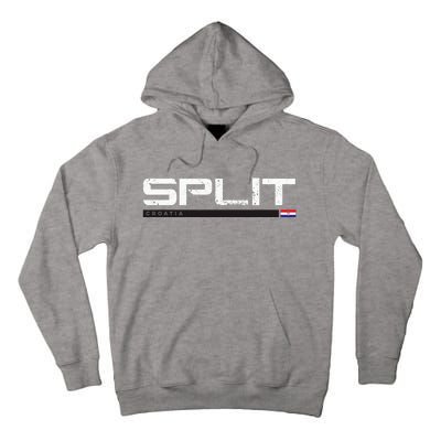 Split Croatia Vintage Retro Tall Hoodie