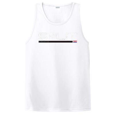 Split Croatia Vintage Retro PosiCharge Competitor Tank