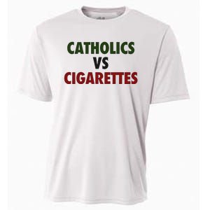 Saying Catholics Vs Cigarettes Cooling Performance Crew T-Shirt