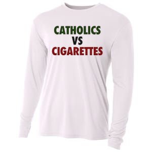 Saying Catholics Vs Cigarettes Cooling Performance Long Sleeve Crew