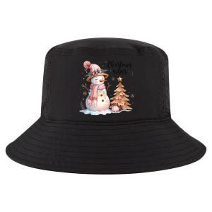 Snowman Christmas Vibes Cute Xmas Tree Winter Wonderland Tank Top Cool Comfort Performance Bucket Hat