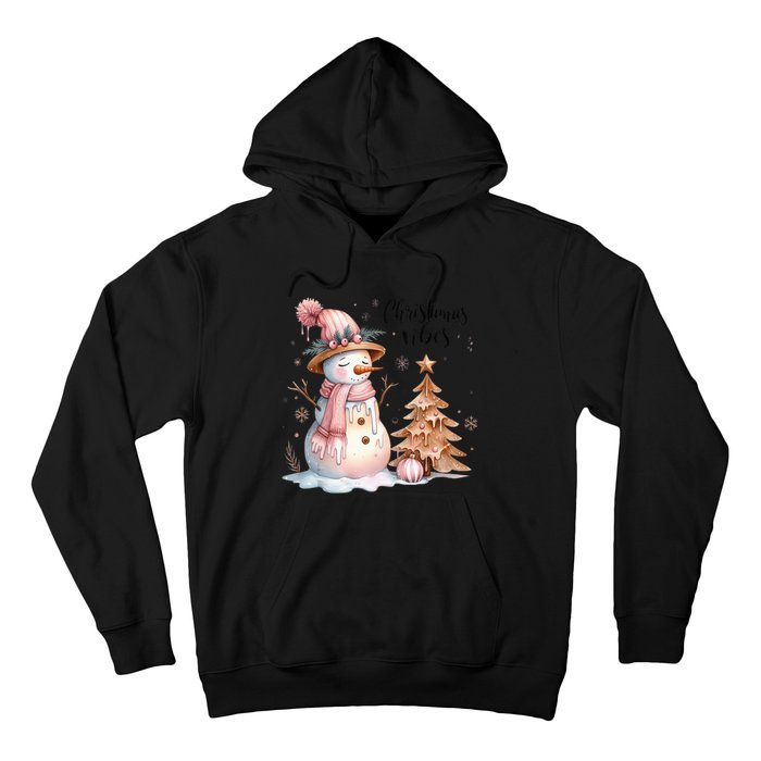 Snowman Christmas Vibes Cute Xmas Tree Winter Wonderland Tank Top Hoodie