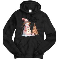 Snowman Christmas Vibes Cute Xmas Tree Winter Wonderland Tank Top Tie Dye Hoodie