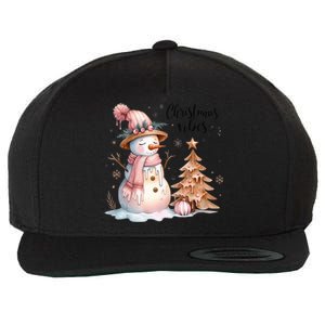 Snowman Christmas Vibes Cute Xmas Tree Winter Wonderland Tank Top Wool Snapback Cap