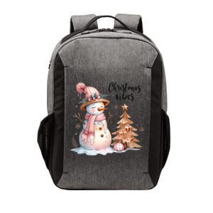 Snowman Christmas Vibes Cute Xmas Tree Winter Wonderland Tank Top Vector Backpack