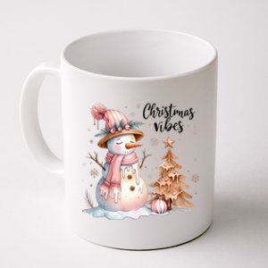 Snowman Christmas Vibes Cute Xmas Tree Winter Wonderland Tank Top Coffee Mug