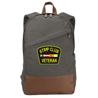 Strip Club Veteran Funny Veteran Cotton Canvas Backpack