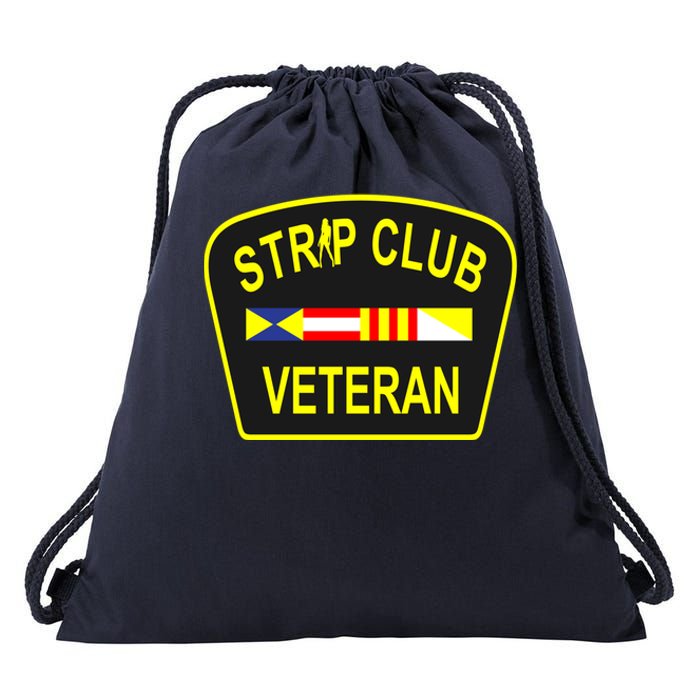 Strip Club Veteran Funny Veteran Drawstring Bag