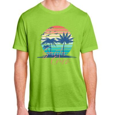 Santa Cruz Vintage Summer Vibes Beach Sunset Retro Palm Tree Adult ChromaSoft Performance T-Shirt