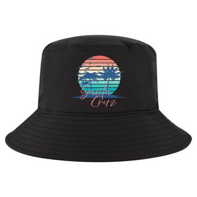 Santa Cruz Vintage Summer Vibes Beach Sunset Retro Palm Tree Cool Comfort Performance Bucket Hat