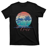 Santa Cruz Vintage Summer Vibes Beach Sunset Retro Palm Tree T-Shirt