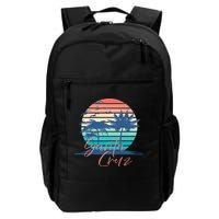 Santa Cruz Vintage Summer Vibes Beach Sunset Retro Palm Tree Backpack