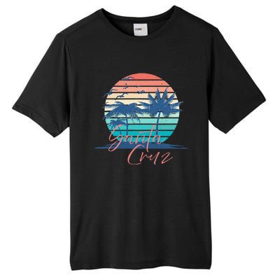 Santa Cruz Vintage Summer Vibes Beach Sunset Retro Palm Tree Tall Fusion ChromaSoft Performance T-Shirt